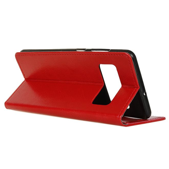 Asus Zenfone AR ZS571KL Handyhülle - Crazy Horse Leder Bookcover - mit Visitenkartenfach - rot