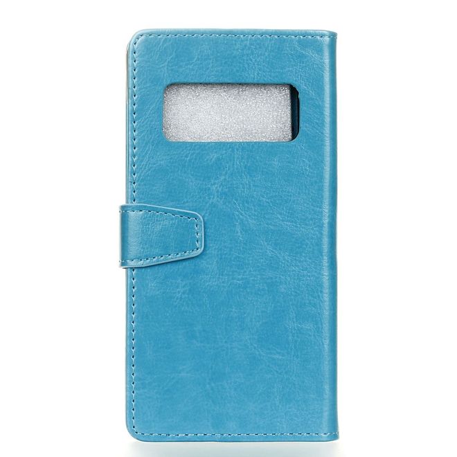 Asus Zenfone AR ZS571KL Handyhülle - Crazy Horse Leder Bookcover - mit Visitenkartenfach - blau