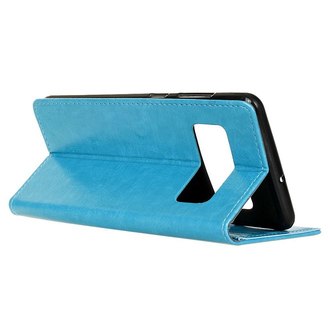 Asus Zenfone AR ZS571KL Handyhülle - Crazy Horse Leder Bookcover - mit Visitenkartenfach - blau