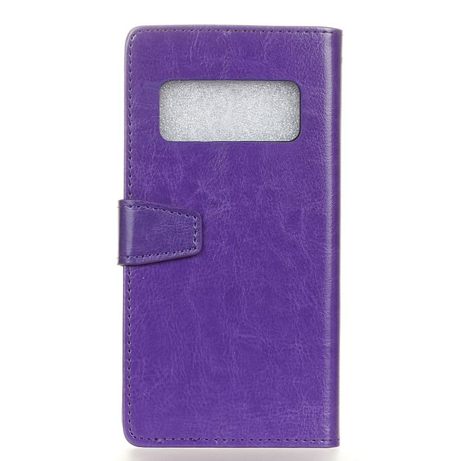 Asus Zenfone AR ZS571KL Handyhülle - Crazy Horse Leder Bookcover - mit Visitenkartenfach - purpur