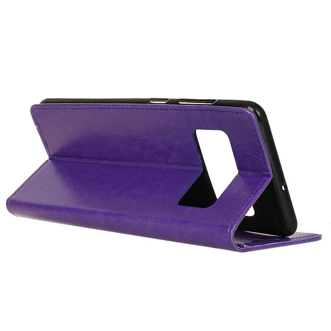Asus Zenfone AR ZS571KL Handyhülle - Crazy Horse Leder Bookcover - mit Visitenkartenfach - purpur