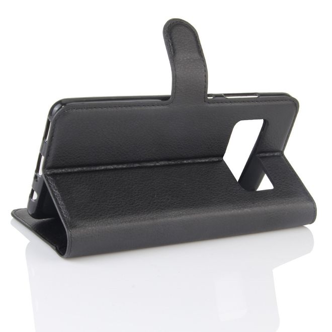 Asus Zenfone AR ZS571KL Hülle - Handy Case aus Leder - mit Standfunktion und Litchitextur - schwarz
