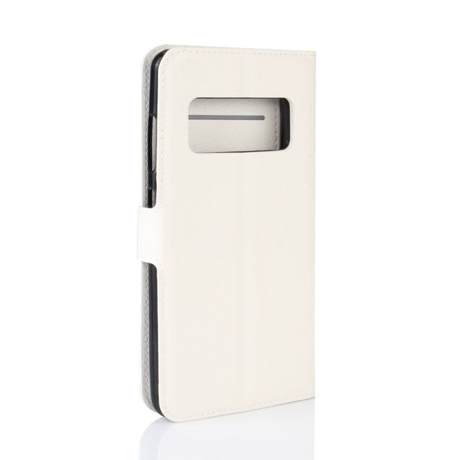Asus Zenfone AR ZS571KL Hülle - Handy Case aus Leder - mit Standfunktion und Litchitextur - weiss