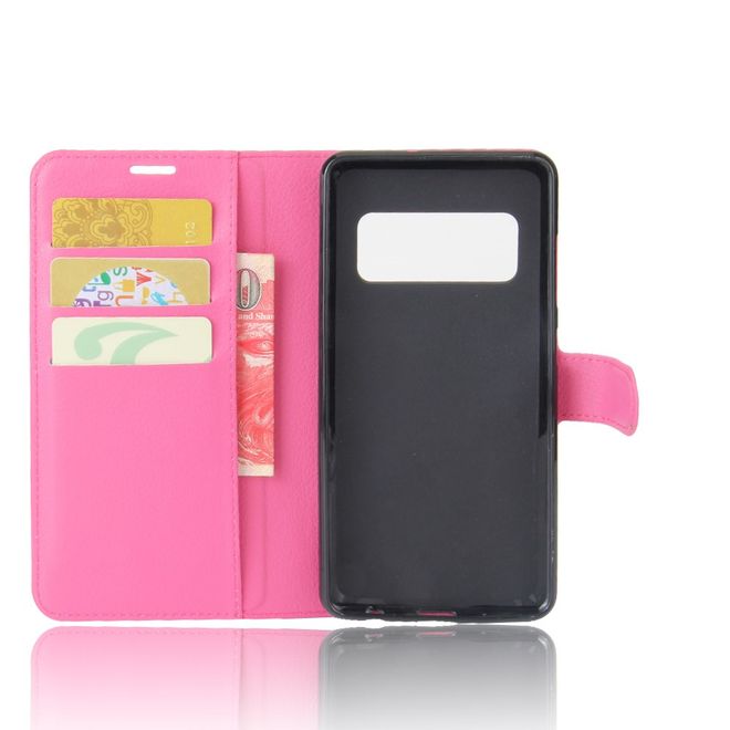 Asus Zenfone AR ZS571KL Hülle - Handy Case aus Leder - mit Standfunktion und Litchitextur - rosa
