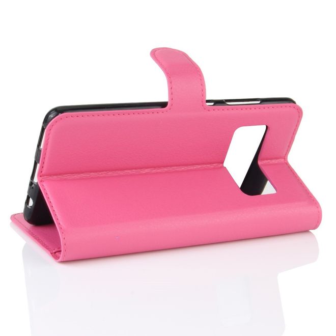 Asus Zenfone AR ZS571KL Hülle - Handy Case aus Leder - mit Standfunktion und Litchitextur - rosa