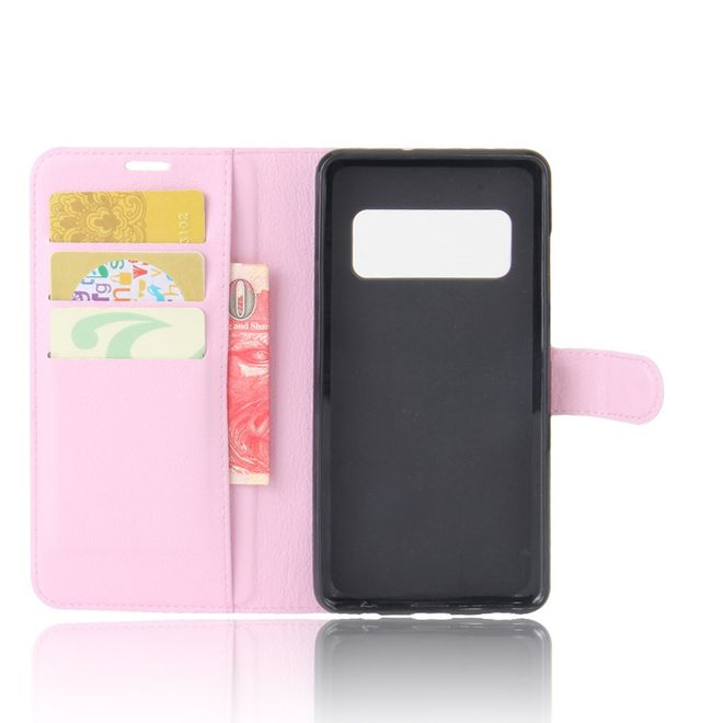 Asus Zenfone AR ZS571KL Hülle - Handy Case aus Leder - mit Standfunktion und Litchitextur - pink