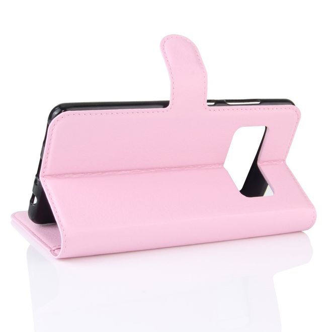 Asus Zenfone AR ZS571KL Hülle - Handy Case aus Leder - mit Standfunktion und Litchitextur - pink