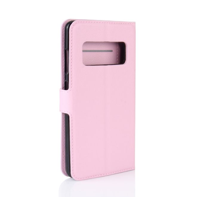 Asus Zenfone AR ZS571KL Hülle - Handy Case aus Leder - mit Standfunktion und Litchitextur - pink