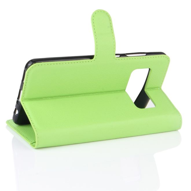 Asus Zenfone AR ZS571KL Hülle - Handy Case aus Leder - mit Standfunktion und Litchitextur - grün