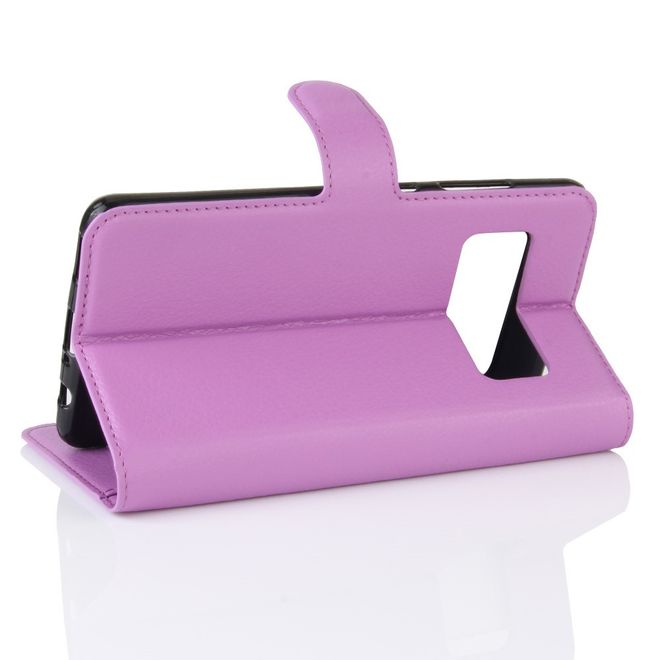Asus Zenfone AR ZS571KL Hülle - Handy Case aus Leder - mit Standfunktion und Litchitextur - purpur