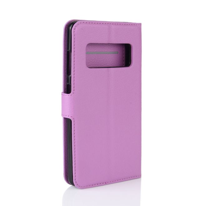 Asus Zenfone AR ZS571KL Hülle - Handy Case aus Leder - mit Standfunktion und Litchitextur - purpur