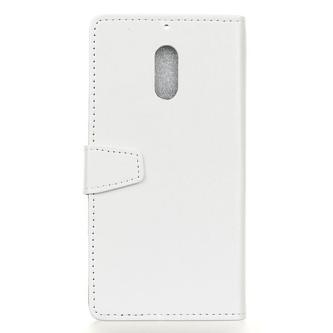 Wiko View XL Handyhülle - Crazy Horse Leder Bookcover - mit Standfunktion - weiss