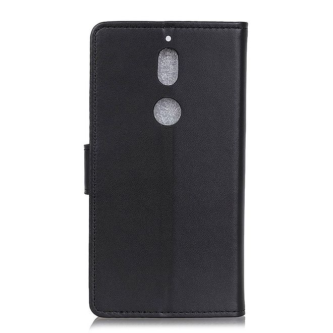 Nokia 7 Handy Cover - Hülle aus Leder - mit Standfunktion - schwarz