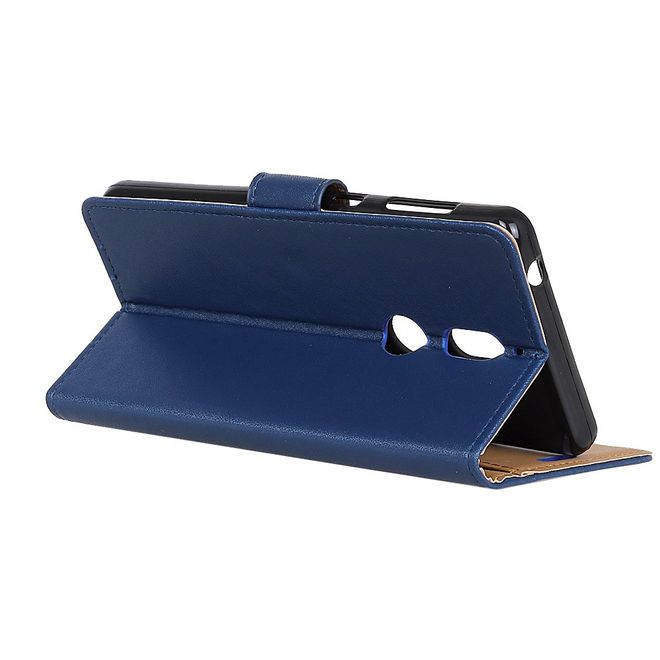 Nokia 7 Handy Cover - Hülle aus Leder - mit Standfunktion - blau