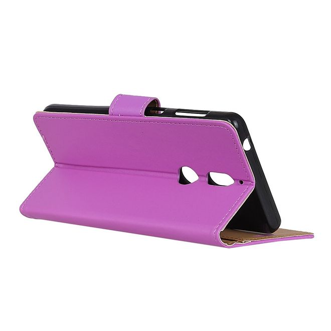 Nokia 7 Handy Cover - Hülle aus Leder - mit Standfunktion - purpur