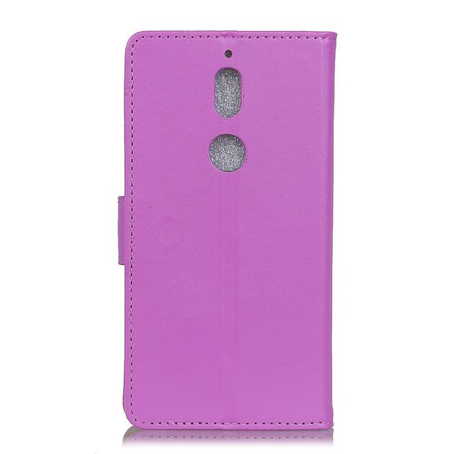 Nokia 7 Handy Cover - Hülle aus Leder - mit Standfunktion - purpur