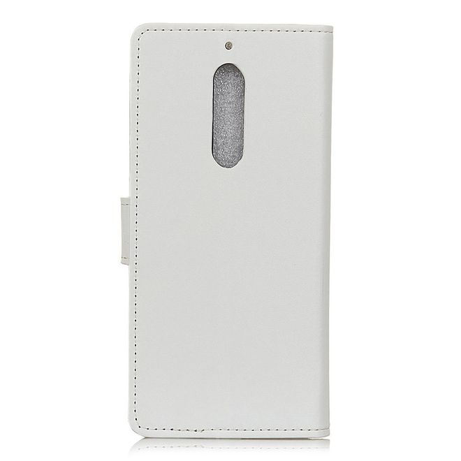 Wiko View XL Handyhülle - Magnetisches Case aus Leder - mit Standfunktion - weiss