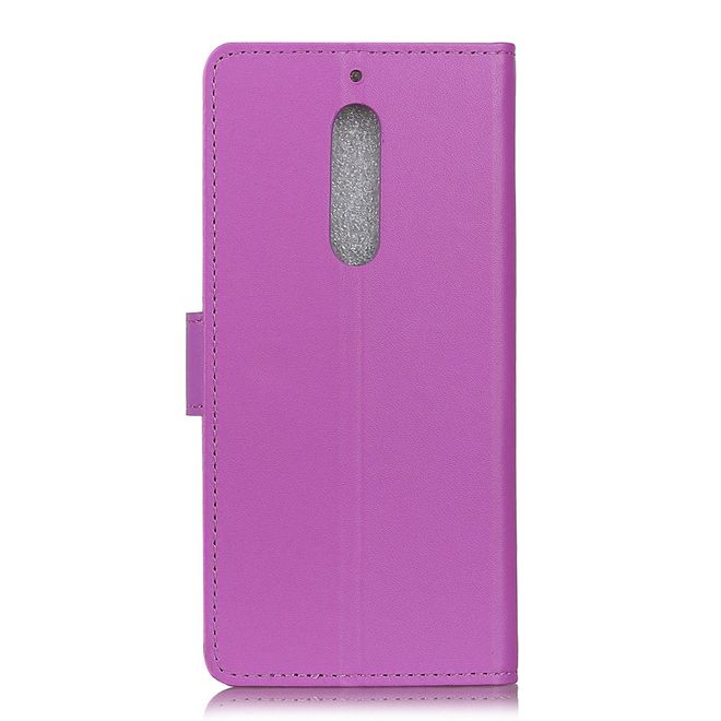 Wiko View XL Handyhülle - Magnetisches Case aus Leder - mit Standfunktion - purpur