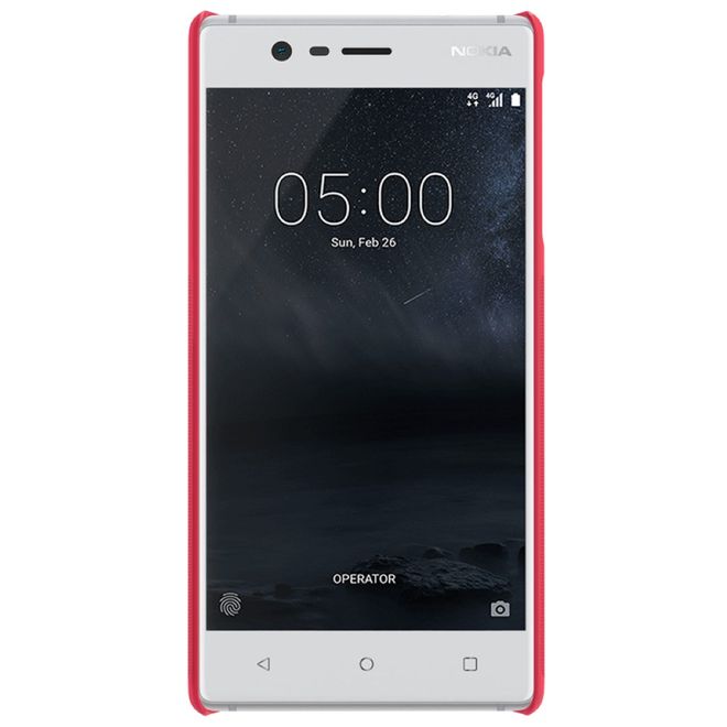 Nillkin - Nokia 3 Hülle - Plastik Case - Super Frosted Shield Series - rot