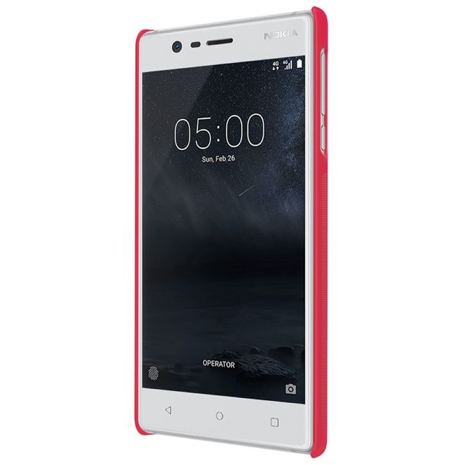 Nillkin - Nokia 3 Hülle - Plastik Case - Super Frosted Shield Series - rot