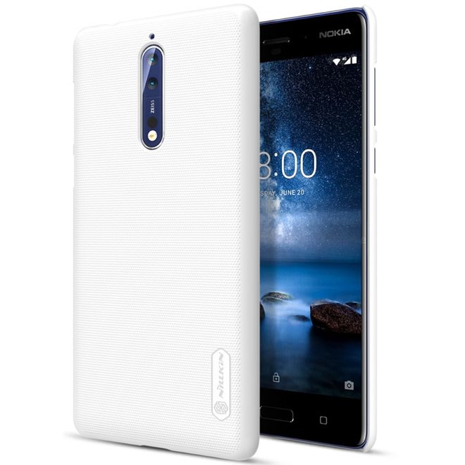 Nillkin - Nokia 8 Hülle - Plastik Case - Super Frosted Shield Series - weiss