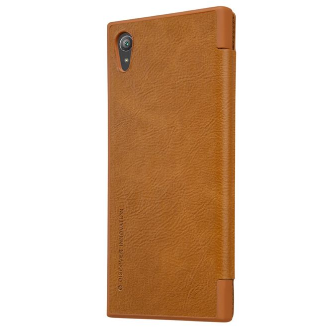 Nillkin - Sony Xperia XA1 Plus Hülle - Leder Book Case - Qin Series - braun