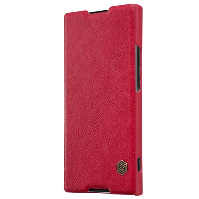 Nillkin - Sony Xperia XA1 Plus Hülle - Leder Book Case - Qin Series - rot