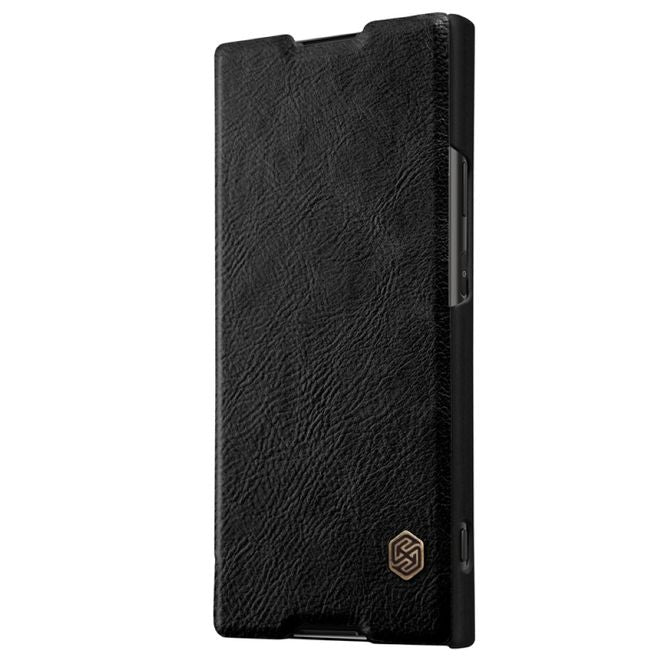 Nillkin - Sony Xperia XA1 Plus Hülle - Leder Book Case - Qin Series - schwarz