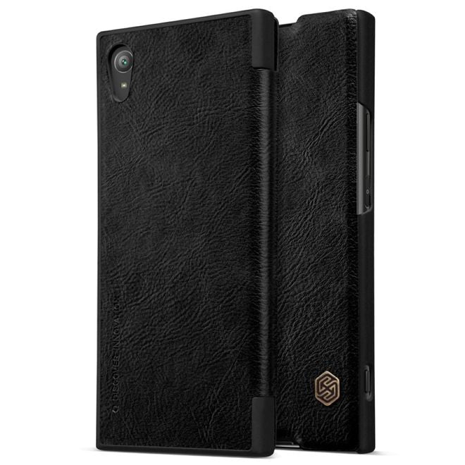 Nillkin - Sony Xperia XA1 Plus Hülle - Leder Book Case - Qin Series - schwarz