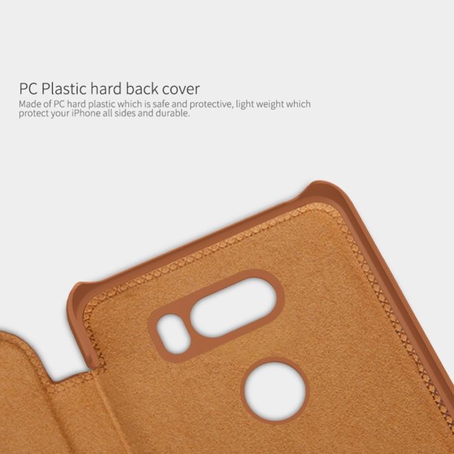 Nillkin - LG V30 Hülle - Leder Book Case - Qin Series - weiss