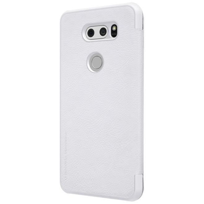 Nillkin - LG V30 Hülle - Leder Book Case - Qin Series - weiss