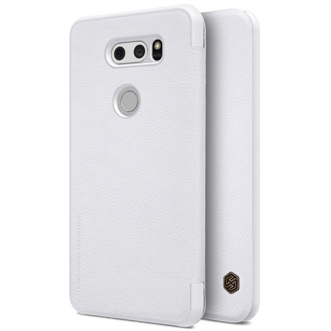 Nillkin - LG V30 Hülle - Leder Book Case - Qin Series - weiss