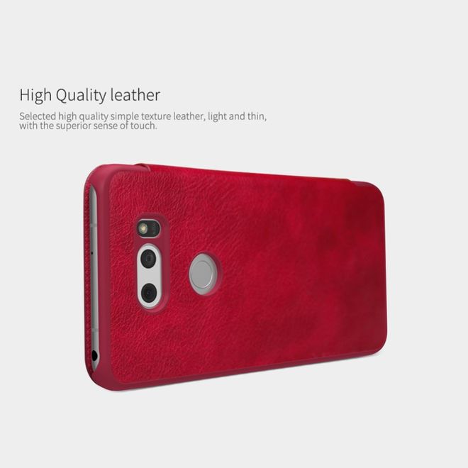 Nillkin - LG V30 Hülle - Leder Book Case - Qin Series - weiss