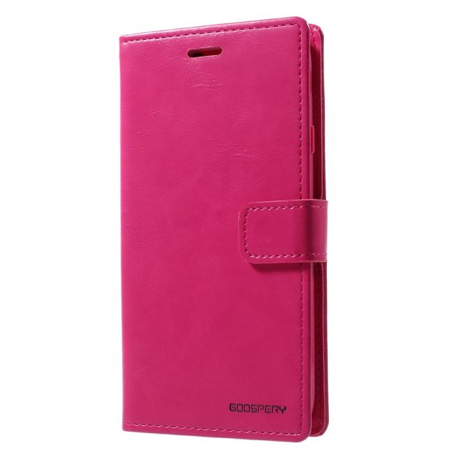 Goospery - Samsung Galaxy J7 (2017) Handy Hülle - Case aus Leder - Bluemoon Diary Series - rosa