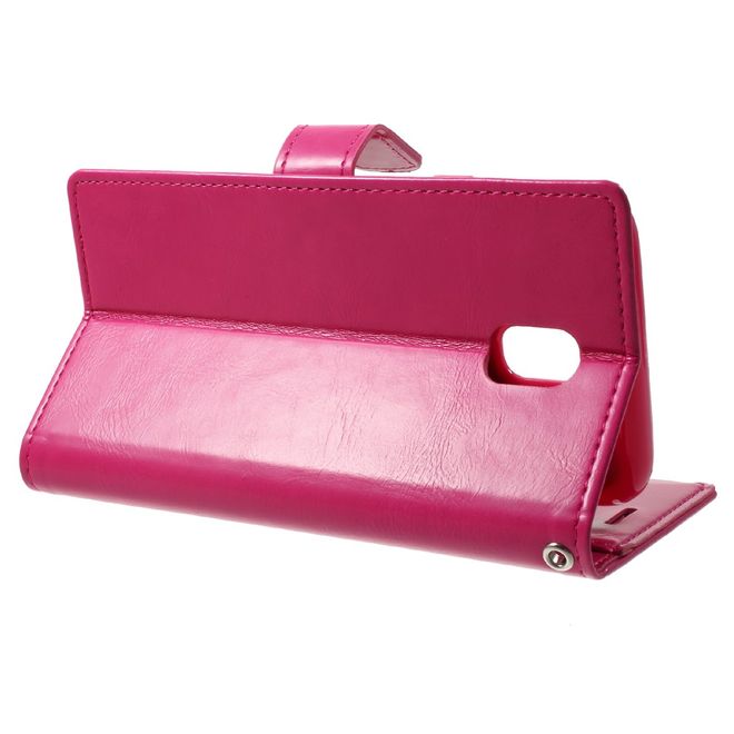 Goospery - Samsung Galaxy J7 (2017) Handy Hülle - Case aus Leder - Bluemoon Diary Series - rosa