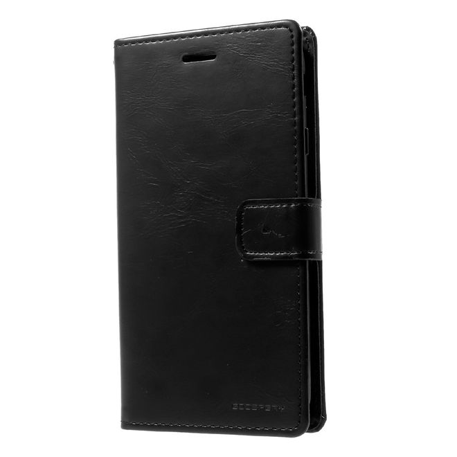 Goospery - Samsung Galaxy J7 (2017) Handy Hülle - Case aus Leder - Bluemoon Diary Series - schwarz