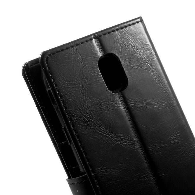 Goospery - Samsung Galaxy J7 (2017) Handy Hülle - Case aus Leder - Bluemoon Diary Series - schwarz