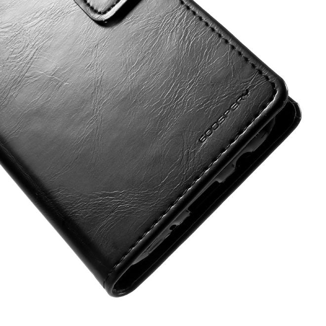 Goospery - Samsung Galaxy J7 (2017) Handy Hülle - Case aus Leder - Bluemoon Diary Series - schwarz