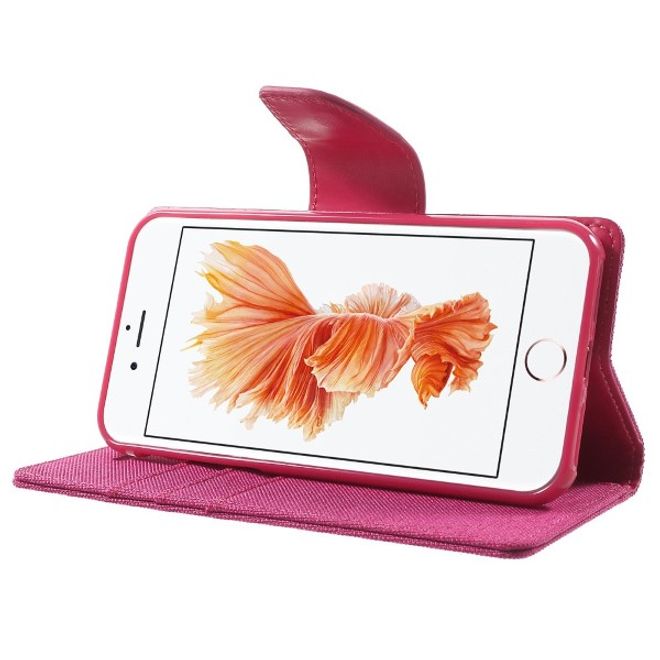 Goospery - Handyhülle für Samsung Galaxy J7 (2017) - Bookcover - Canvas Diary Series - pink