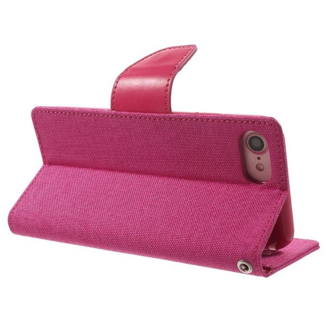 Goospery - Handyhülle für Samsung Galaxy J7 (2017) - Bookcover - Canvas Diary Series - pink