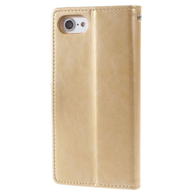 Goospery - LG Q6 Handy Hülle - Case aus Leder - Bluemoon Diary Series - gold