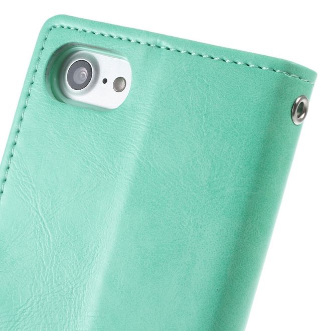 Goospery - LG Q6 Handy Hülle - Case aus Leder - Bluemoon Diary Series - mint