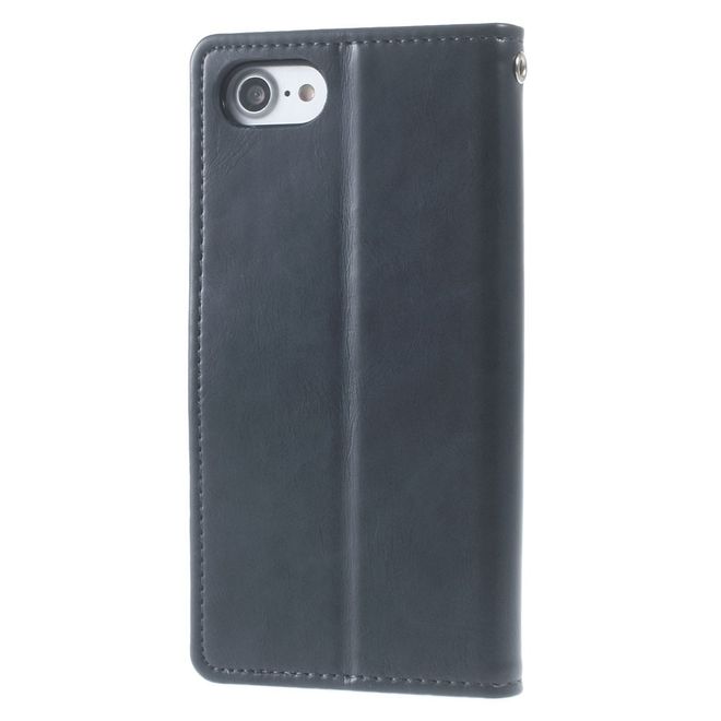 Goospery - LG Q6 Handy Hülle - Case aus Leder - Bluemoon Diary Series - navy
