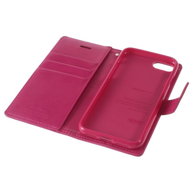 Goospery - LG Q6 Handy Hülle - Case aus Leder - Bluemoon Diary Series - rosa