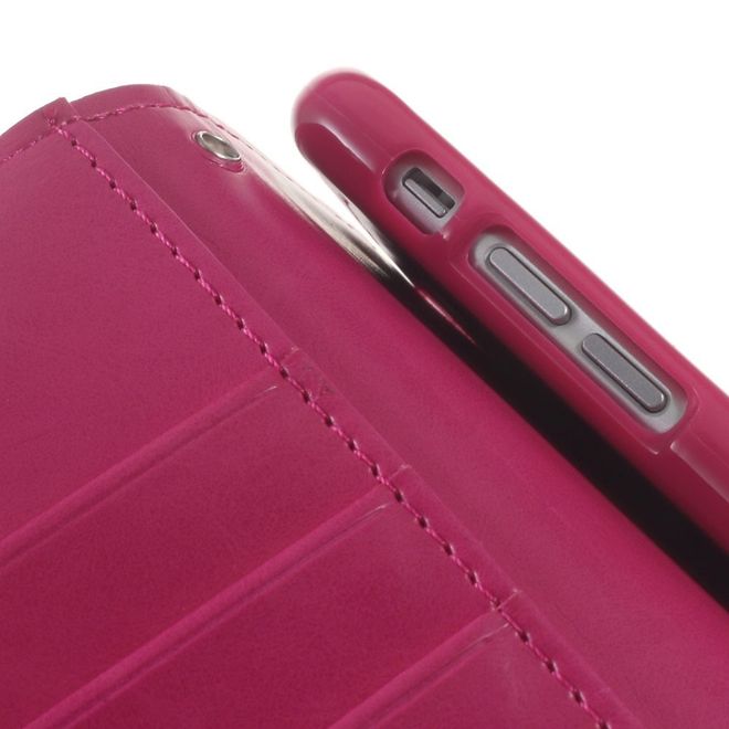 Goospery - LG Q6 Handy Hülle - Case aus Leder - Bluemoon Diary Series - rosa
