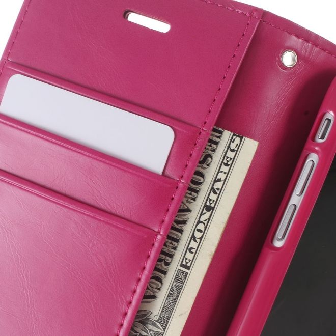 Goospery - LG Q6 Handy Hülle - Case aus Leder - Bluemoon Diary Series - rosa