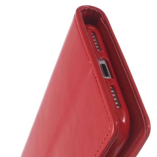 Goospery - LG Q6 Handy Hülle - Case aus Leder - Bluemoon Diary Series - rot