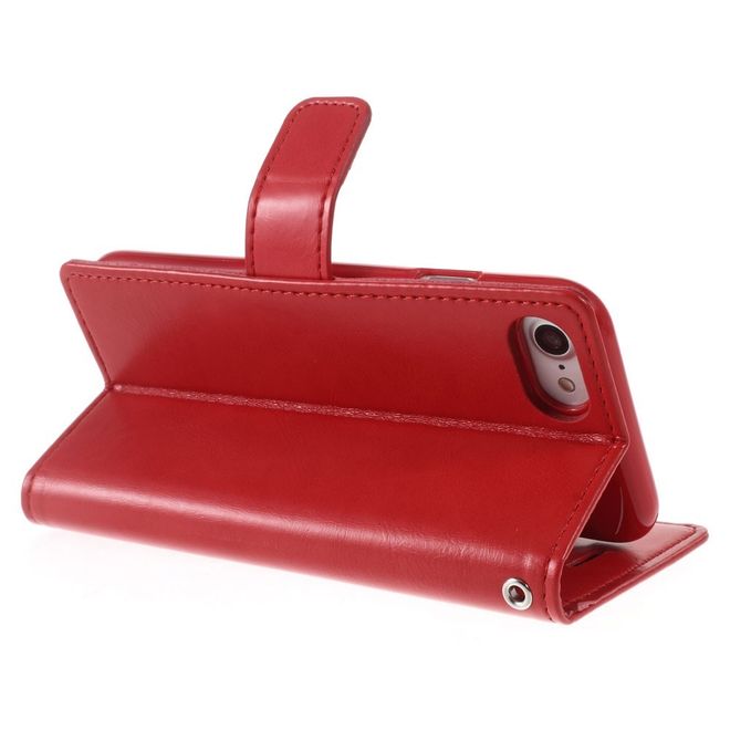 Goospery - LG Q6 Handy Hülle - Case aus Leder - Bluemoon Diary Series - rot
