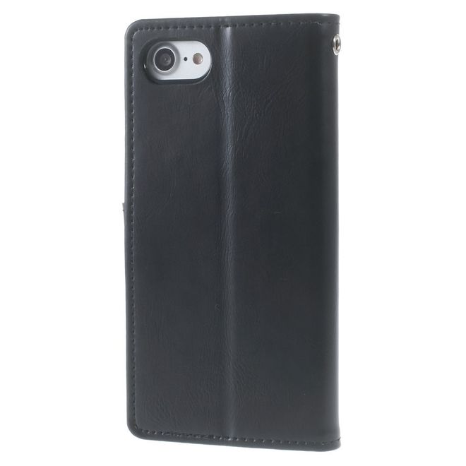 Goospery - LG Q6 Handy Hülle - Case aus Leder - Bluemoon Diary Series - schwarz