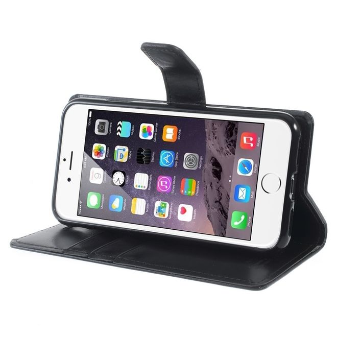 Goospery - LG Q6 Handy Hülle - Case aus Leder - Bluemoon Diary Series - schwarz